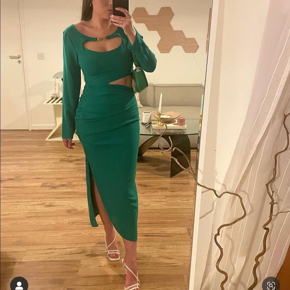 Zara midi dress with cut out bloggers fav